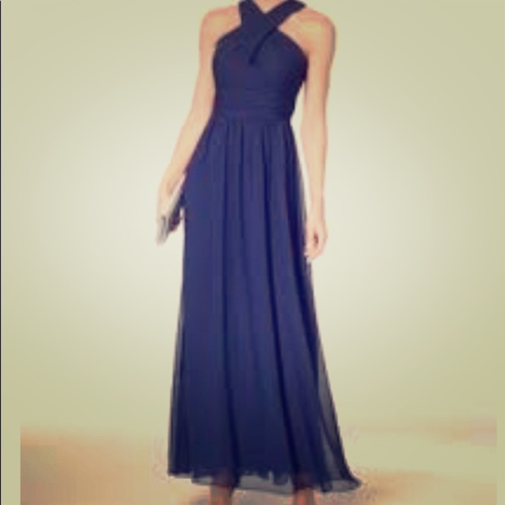 Adrianna Papell navy blue dress